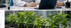 研究室で観察されている植物